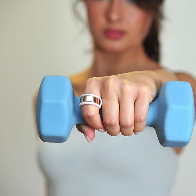 Rinfit Smart Ring Protector - Silicone Ring Enhancer for Active Lifestyle and Gym - StyleFit U.S. Design Patent - Pink, Size 7