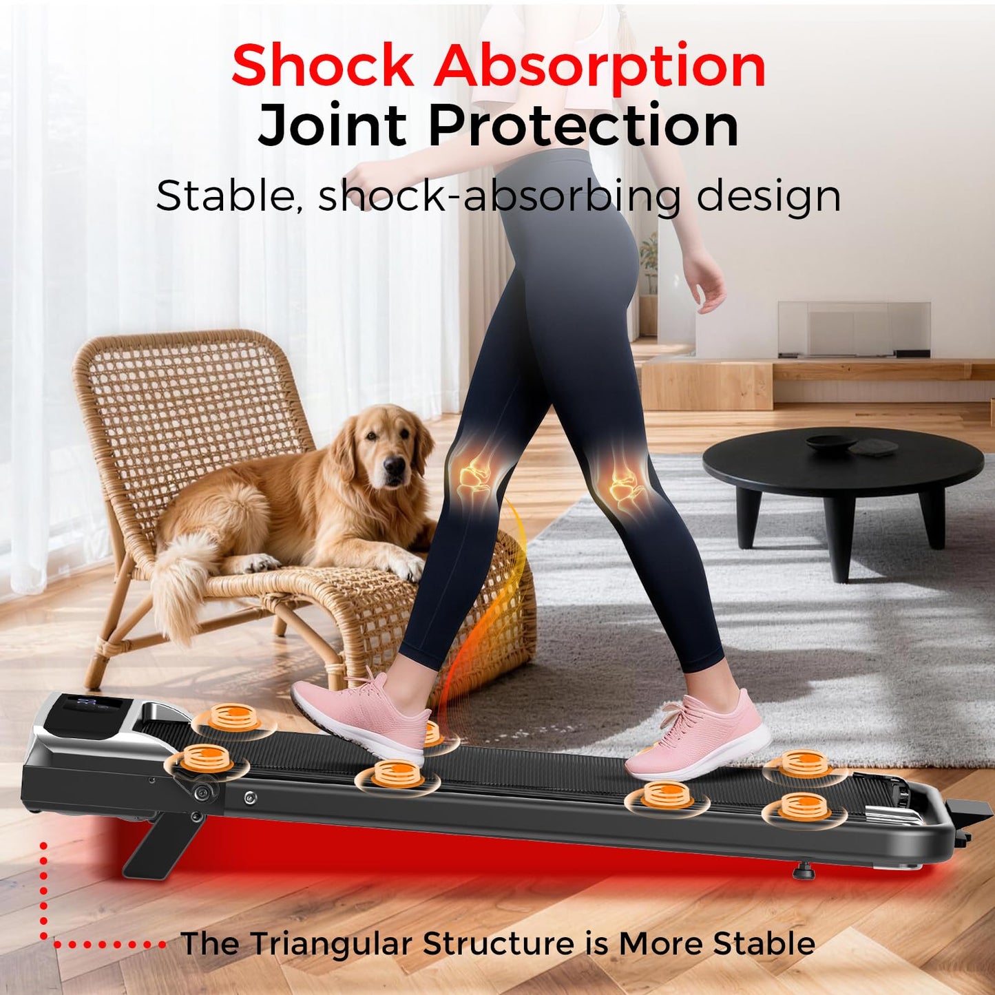 Walking Pad Treadmill with 8% Incline, 0.6-3.8MPH Foldable Treadmills with Remote for Small Home, 3.0HP Compact Walking Pad with Handle Bar, Easy Assembly, 350 LBS