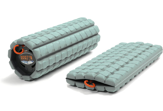 Brazyn Morph Foam Roller: Collapsible Travel Foam Roller for Back Pain Relief, Workout Muscle Recovery, Back Massager, Deep Tissue Leg Massage, Back Cracker (Sage, Deep Tissue)