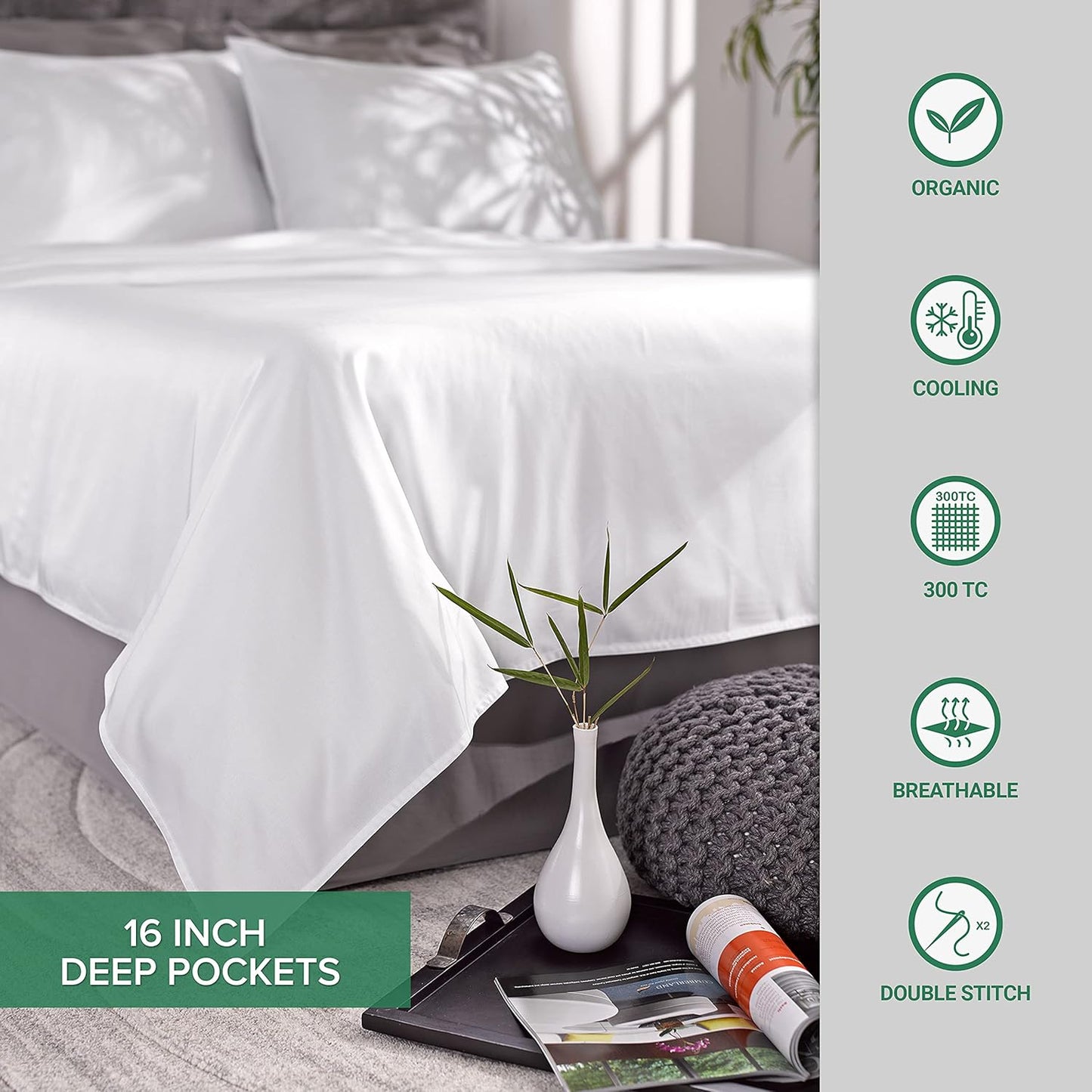 Pure Bamboo King Sheets - Luxuriously Soft & Cooling 100% Organic Viscose Bed Sheet Set | King Size, Terracotta