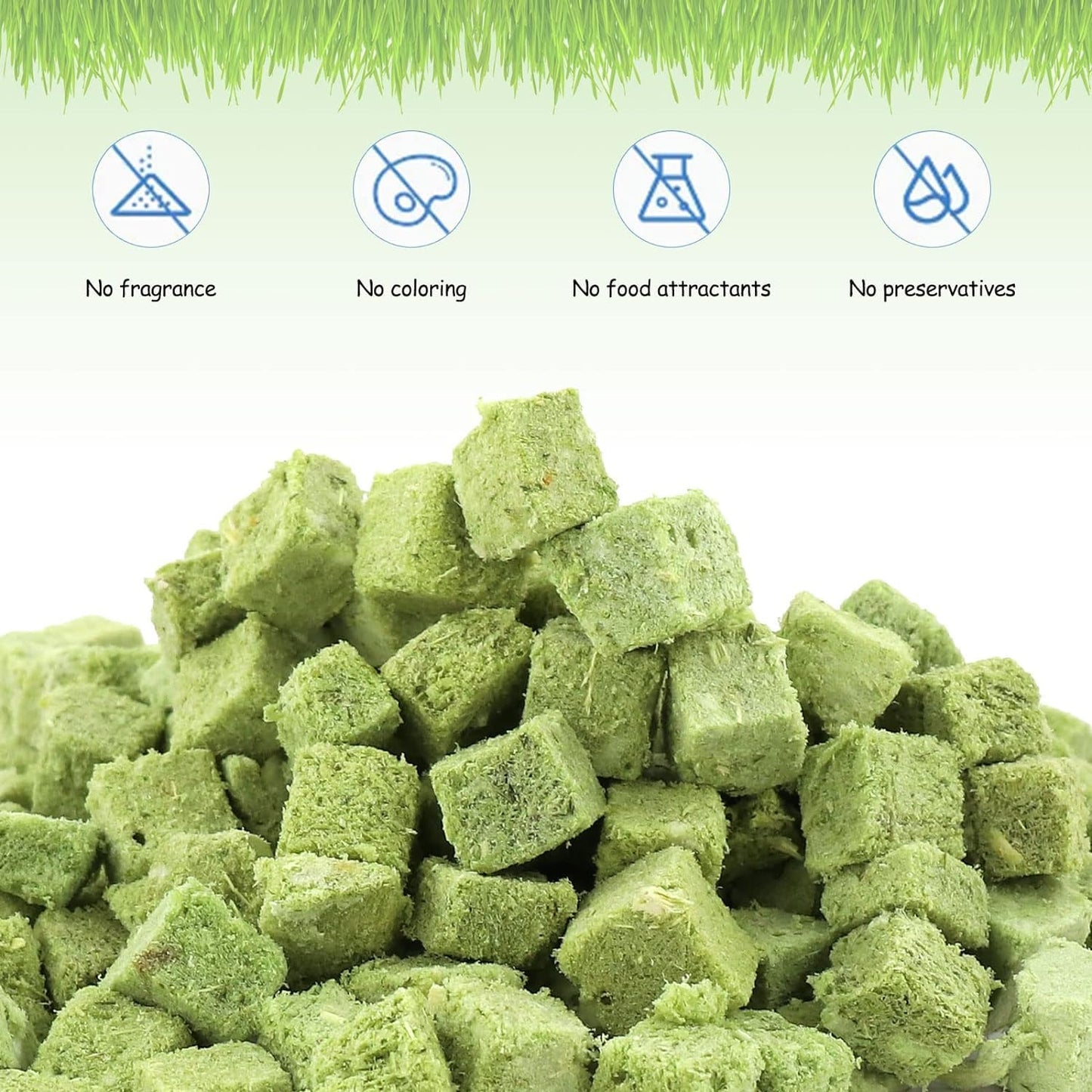 HavenJanny 60g Cat Grass Treats for Cats, Freezed Drying Cat Grass Teething Stick Snacks for Kitty, Edible Cats Chew Toys for Teeth Cleaning and Hairball Removal