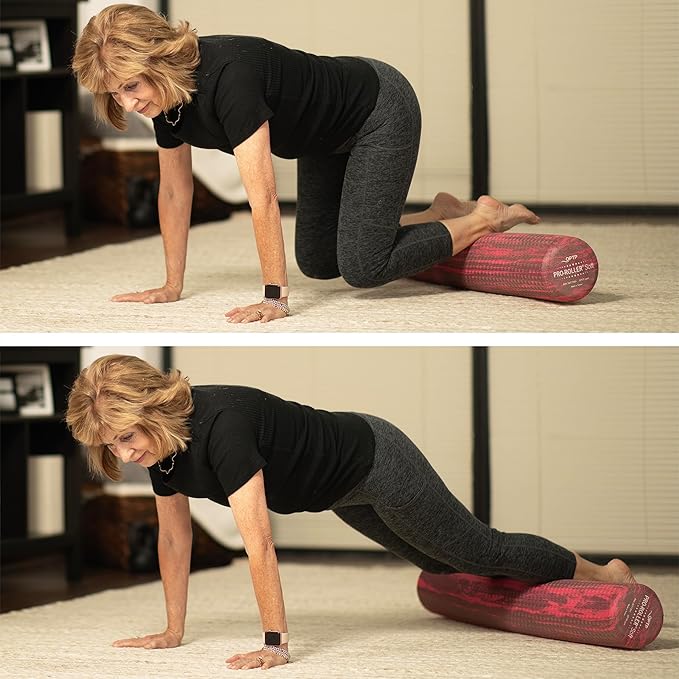 OPTP PRO-Roller Soft Density Foam Roller ??Low Density Soft Foam Roller for Physical Therapy, Pilates, Yoga Foam Roll Exercises, and Muscle Recovery - Pink 36" x 6"