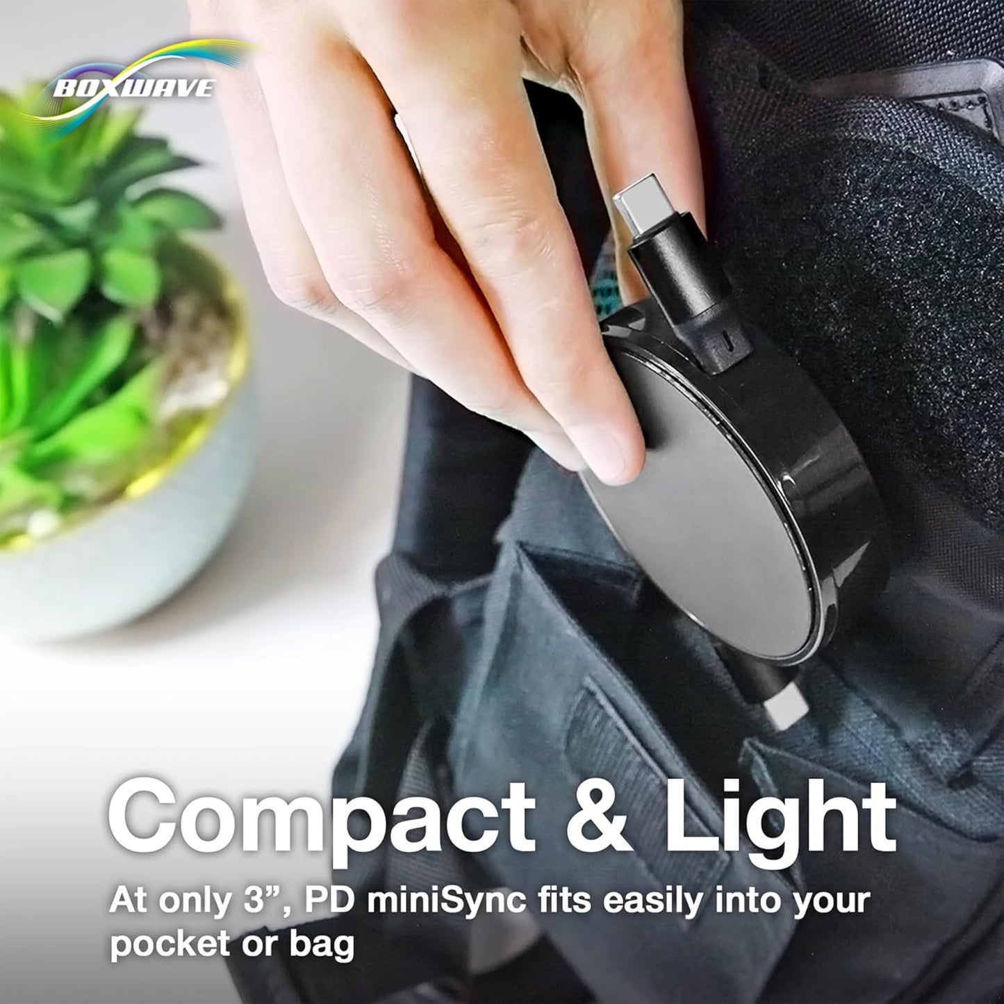 BoxWave TIMMKOO Q5 MP3 (240W), 240W Cable Compatible with Player with Bluetooth and WiFi - PD miniSync Retractable PD