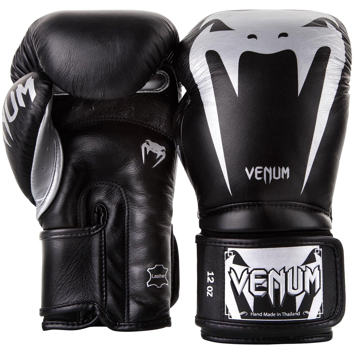 Venum Giant 3.0 Boxing Gloves - 12 oz, Black/Silver, 12 oz