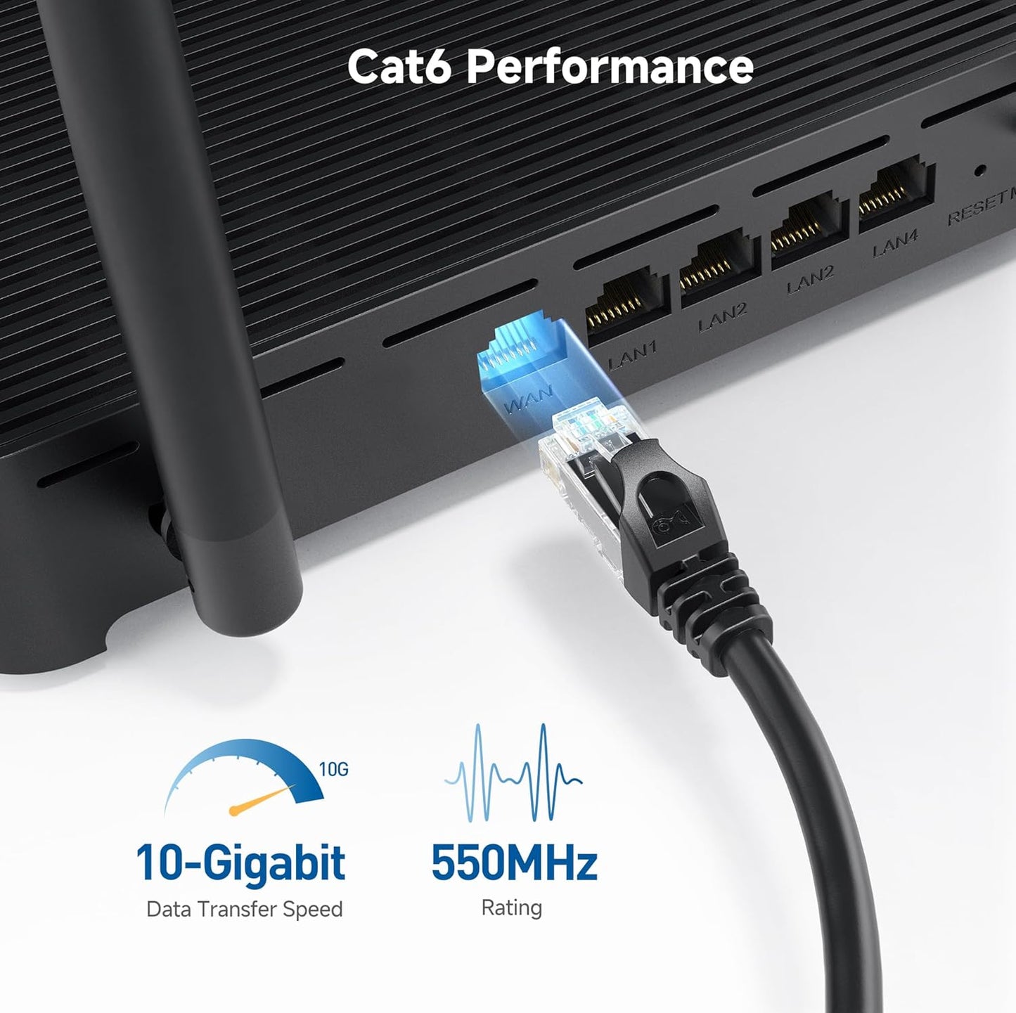 10Gbps 6 3ft, 6 Cat6 Cable Matters Snagless Short Cat Ethernet Cable - Cat Cable, Cord, Ethernet Cord, Black