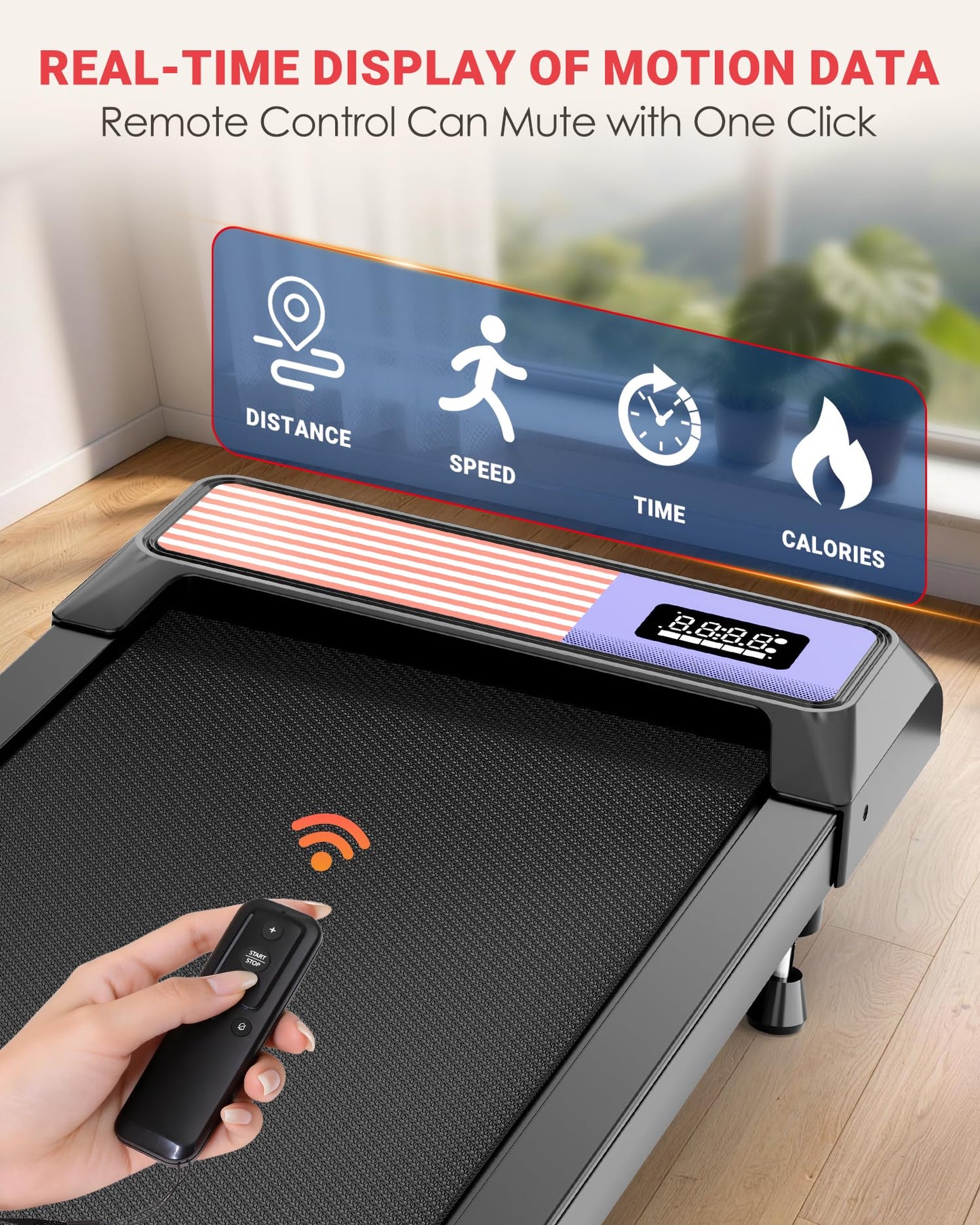 Walking Pad Treadmill with 5% Incline, Under Desk Treadmill for Home Office, 2.5HP Quiet Portable Walking Pad, 265 lbs Capacity, Compact Treadmill for Small Spaces with 15" x 35.4" Belt