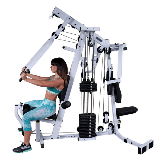 Body-Solid Multi-Station, Single Weight Stack Home Gym Machine, Arm & Leg Strength Training Functional Exercise Workout Station for Weight Lifting and Bodybuilding 310lbs. Black Weight Stack
