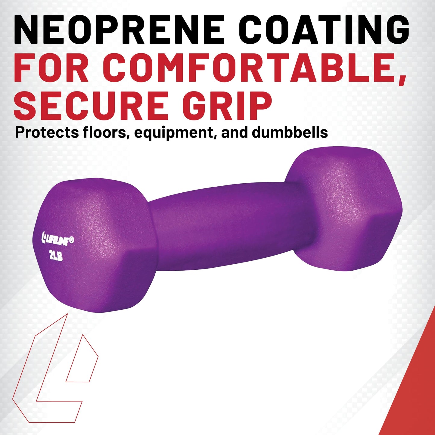 Lifeline Fitness Neoprene Dumbbell Weights – Premium Individual Hand Weights – Multiple Weight Options Available