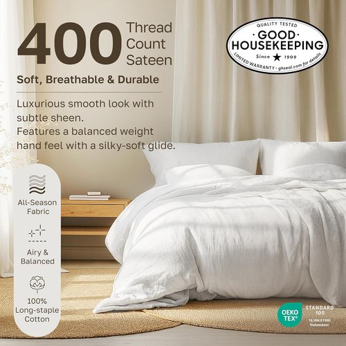 California Design Den King Size Pillow Cases Set of 2 | 400 Thread Count 100% Cotton - Soft Mauve Sateen