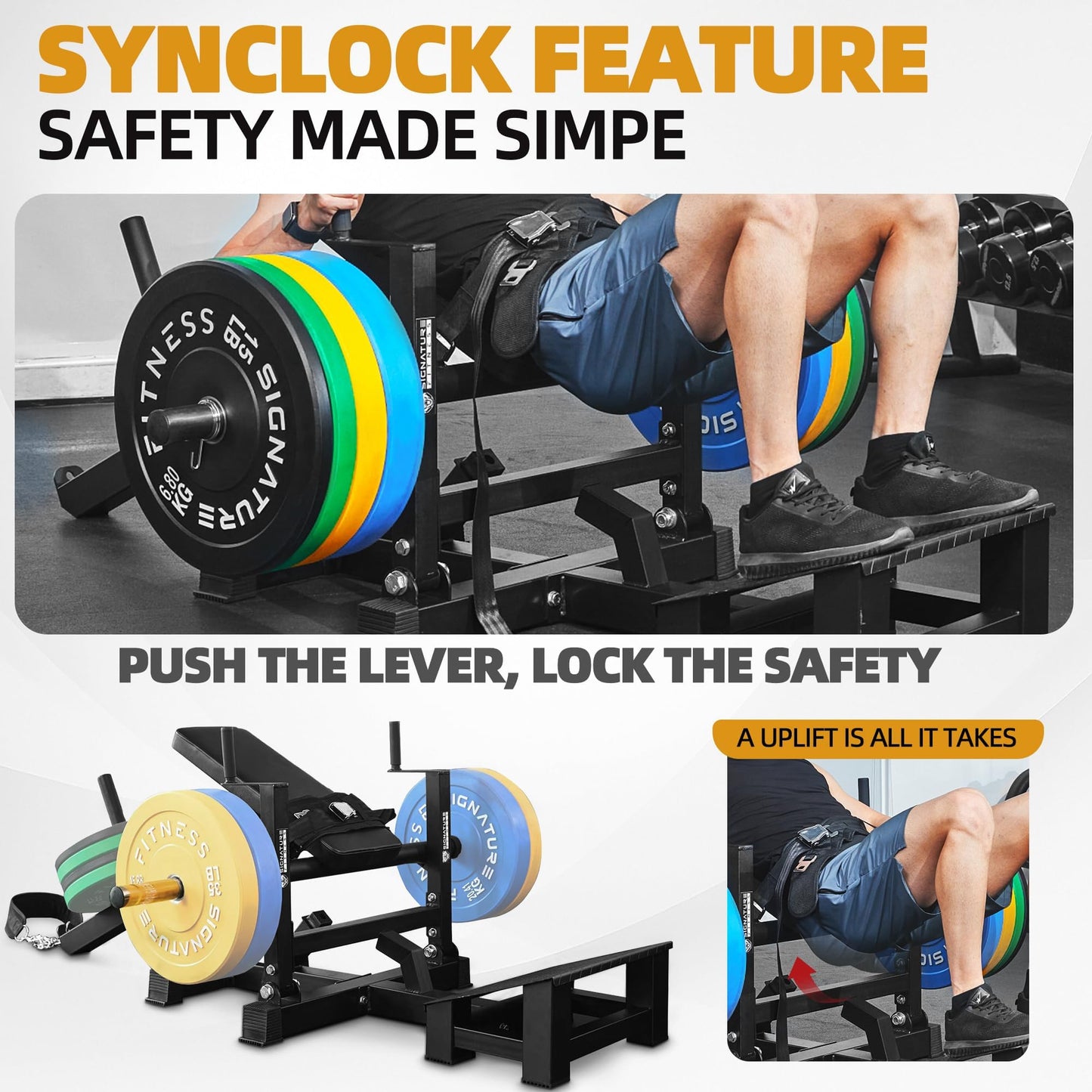 Signature Fitness Glute Bridge Plate-Loaded Hip Thrust Machine for Butt Shaping and Building Glute Muscles,1nd Generation