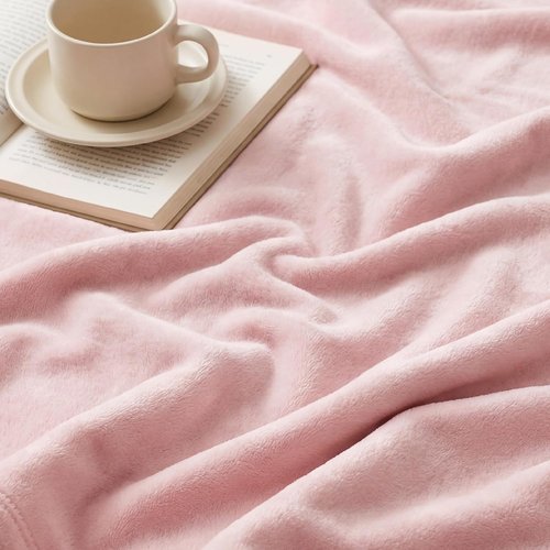 Bedsure GentleSoft King Size Pink Fleece Blanket - Soft, Lightweight, Plush Microfiber, 108x90 Inches