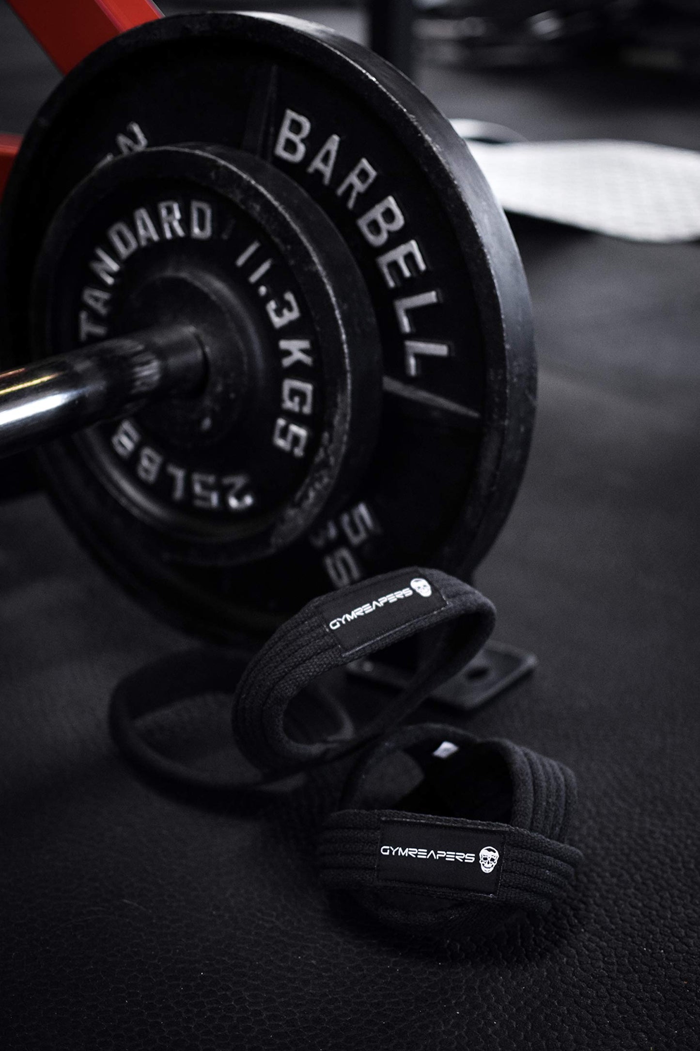 Gymreapers Figure 8 Lifting Straps For Deadlift, Powerlifting, Strongman, & Cross Training (Black, Medium)