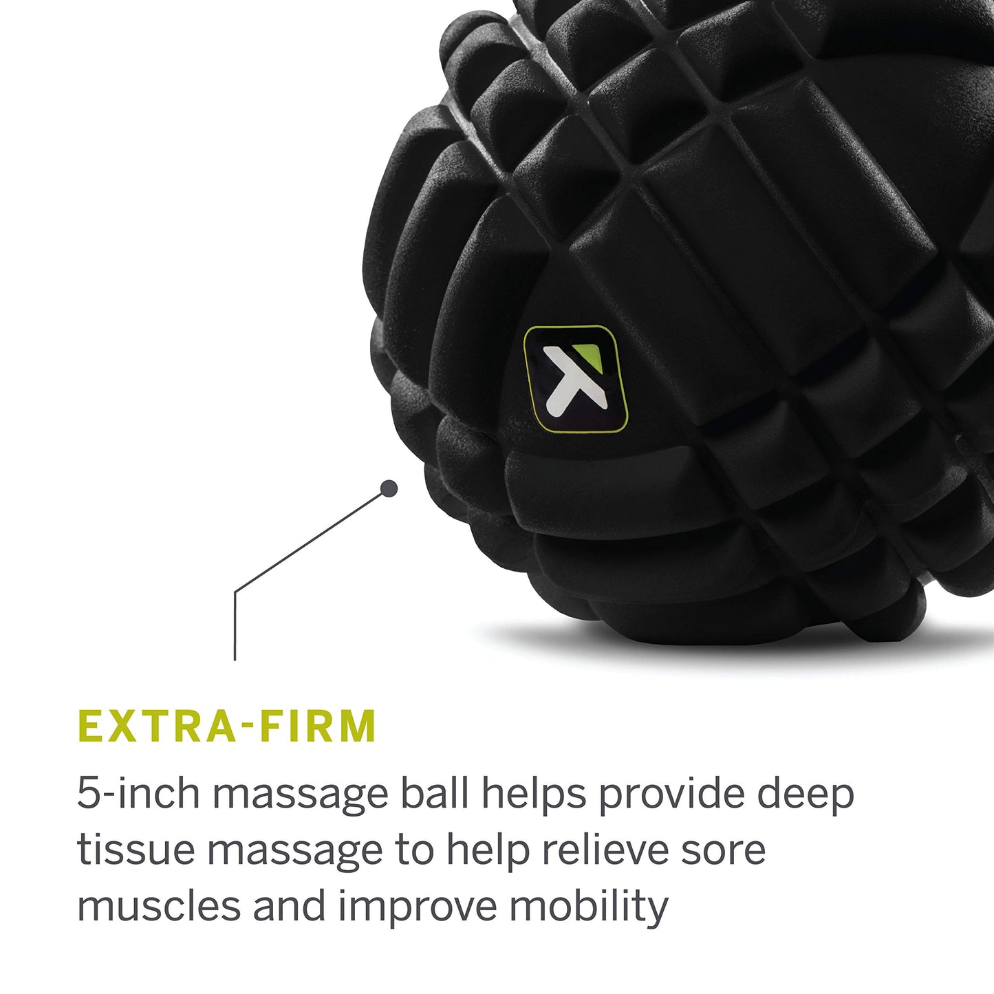 TRIGGERPOINT Performance Grid X Massage Ball for Deep Tissue Massage and Exercise Recovery, Black