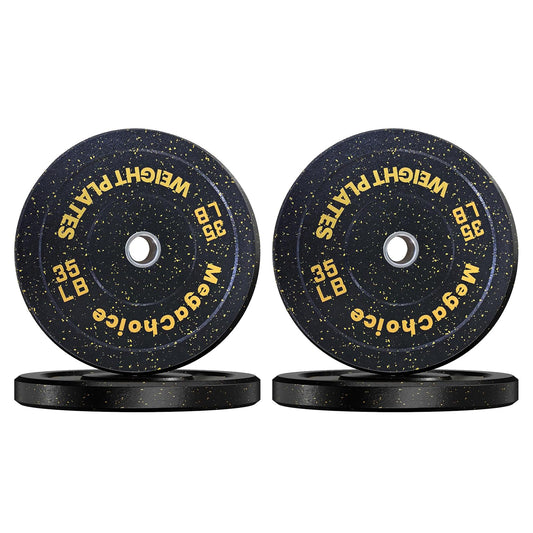 140LB Bumper Plates - 2-Inch Rubber Weight Plates for Precision Strength Training, Multiple Options Weights for Barbell, Gym Barbell Weight Set for Home & Commercial Use, 35LB*4