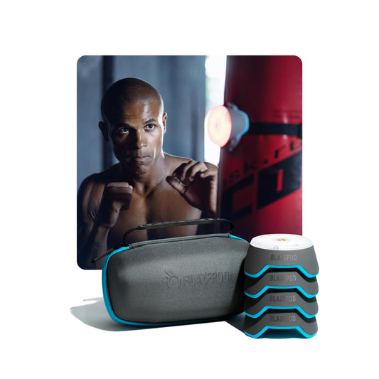 BlazePod Reaction Training Platform for Boxing & All Combat Sports. Attack, Defend and Navigate The Ring, Mat and Octagon Better Than Ever to Win Every Fight (4 Pods)