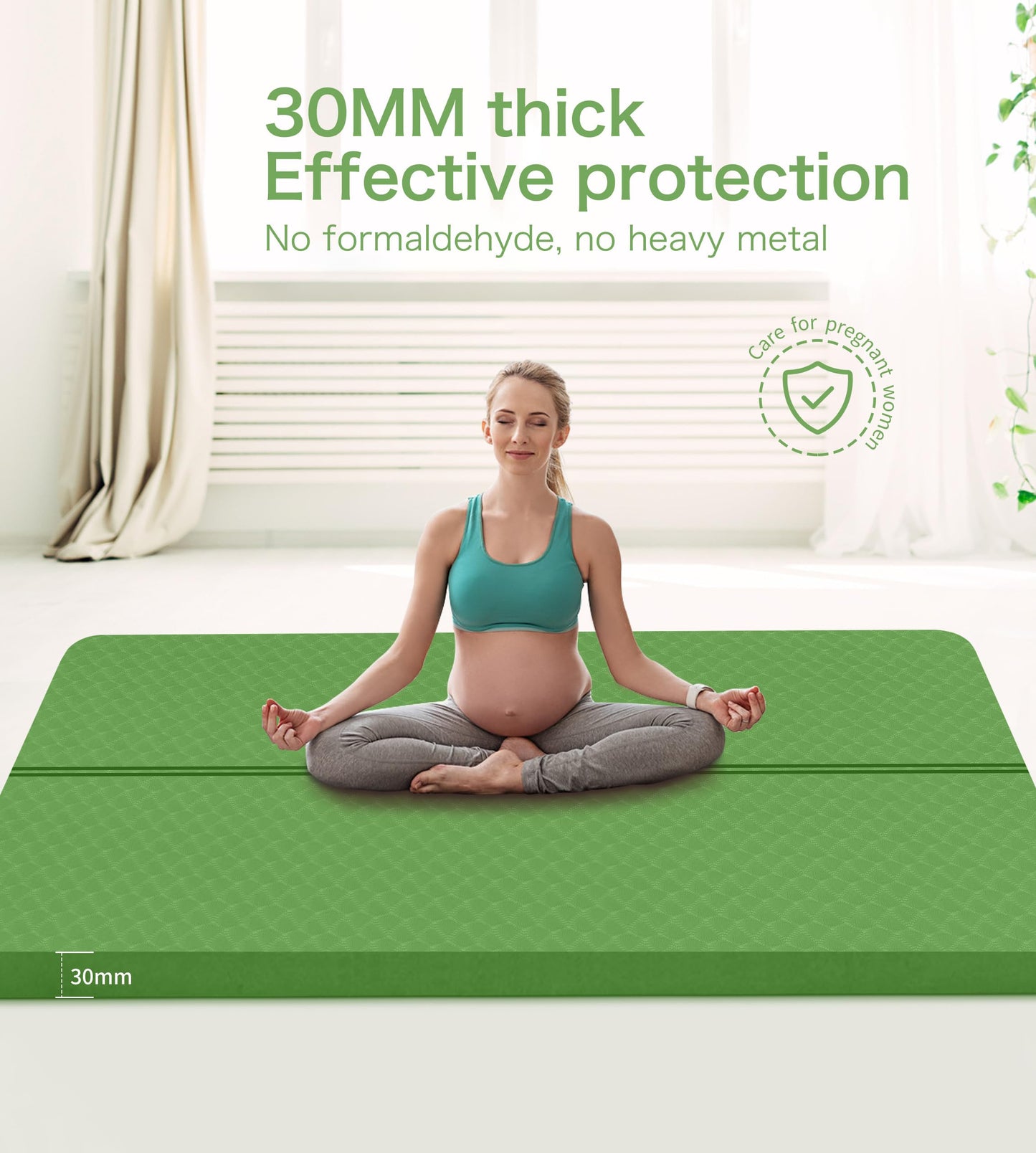 nuveti Large Exercise Mat - 15mm/20mm/30mm Thick Yoga Mat | Workout Mat for Fitness, Yoga, Pilates, Stretching & Floor Exercises for Women & Men with Free Carrying Bag