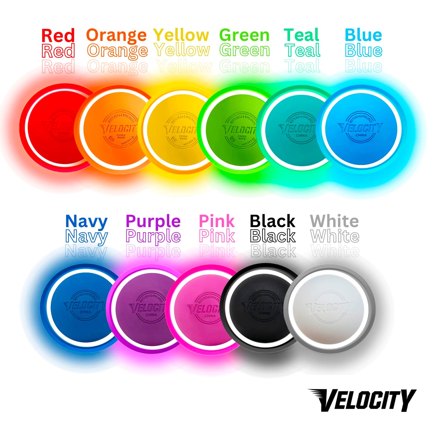 Velocity Practice Lacrosse Balls - 60 Pack - Official Size and Weight - Multi Color