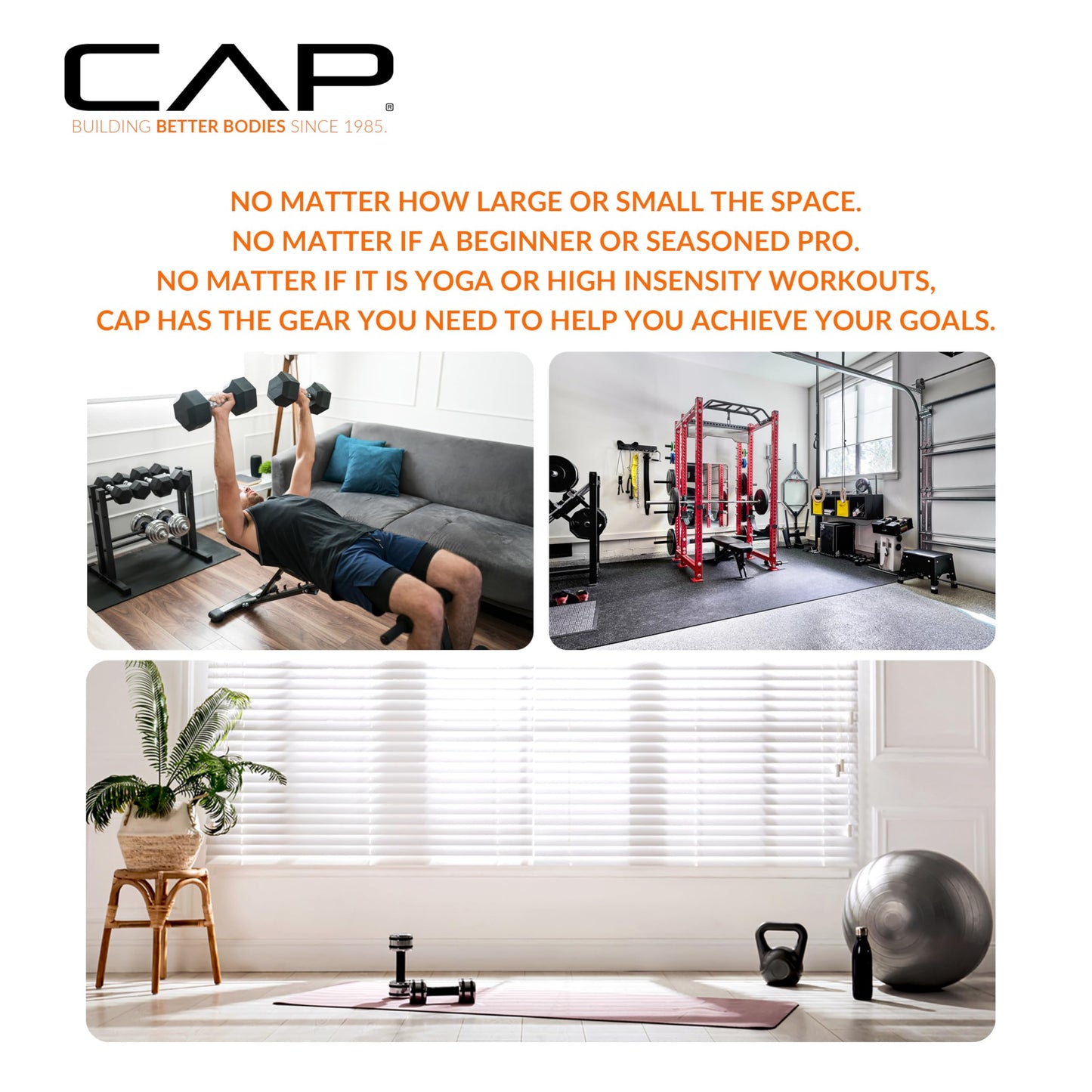 CAP Barbell Mega Olympic Trap, Deadlift, Hex Bar with Combo Neutral Grips, Black