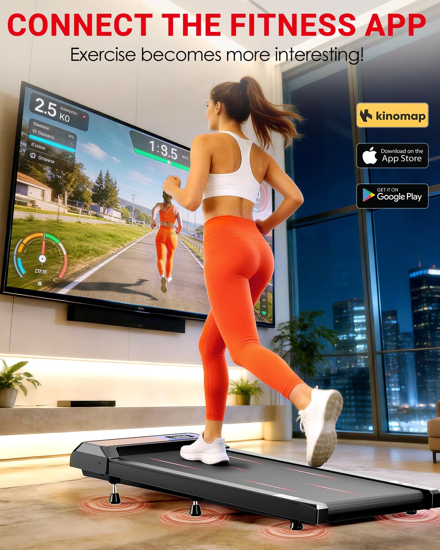 Walking Pad Treadmill with 5% Incline, Under Desk Treadmill for Home Office, 2.5HP Quiet Portable Walking Pad, 265 lbs Capacity, Compact Treadmill for Small Spaces with 15" x 35.4" Belt