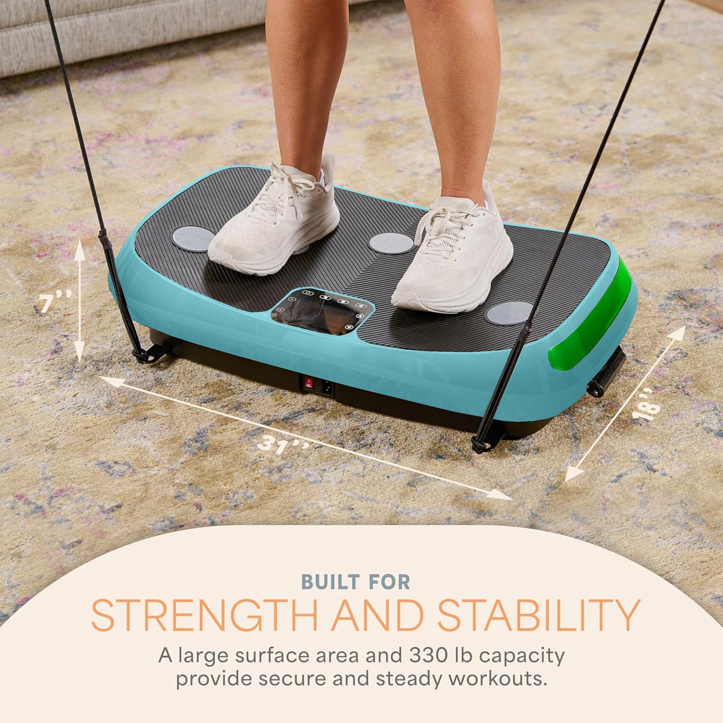 Lifepro Rumblex 4D Curved Vibration Plate Exercise Machine – Triple Motor Vibrating Platform Machine with 7 Modes & 60 Speeds – Full Body Vibration Plate for Lymphatic Drainage & at Home Workout