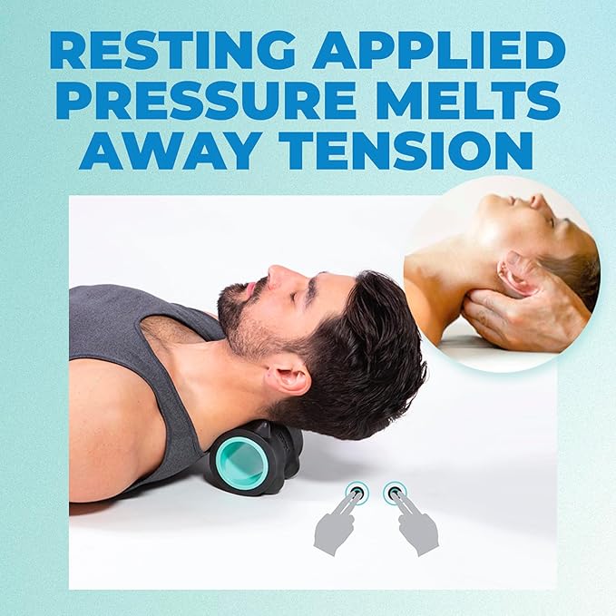Chirp Wheel Foam Roller Combo for Back & Neck - Pain Relief & Headache Kit With Deep Tissue Muscle Massage and Thumb Pressure Release - 10" Mint Back, 4" Mint Neck