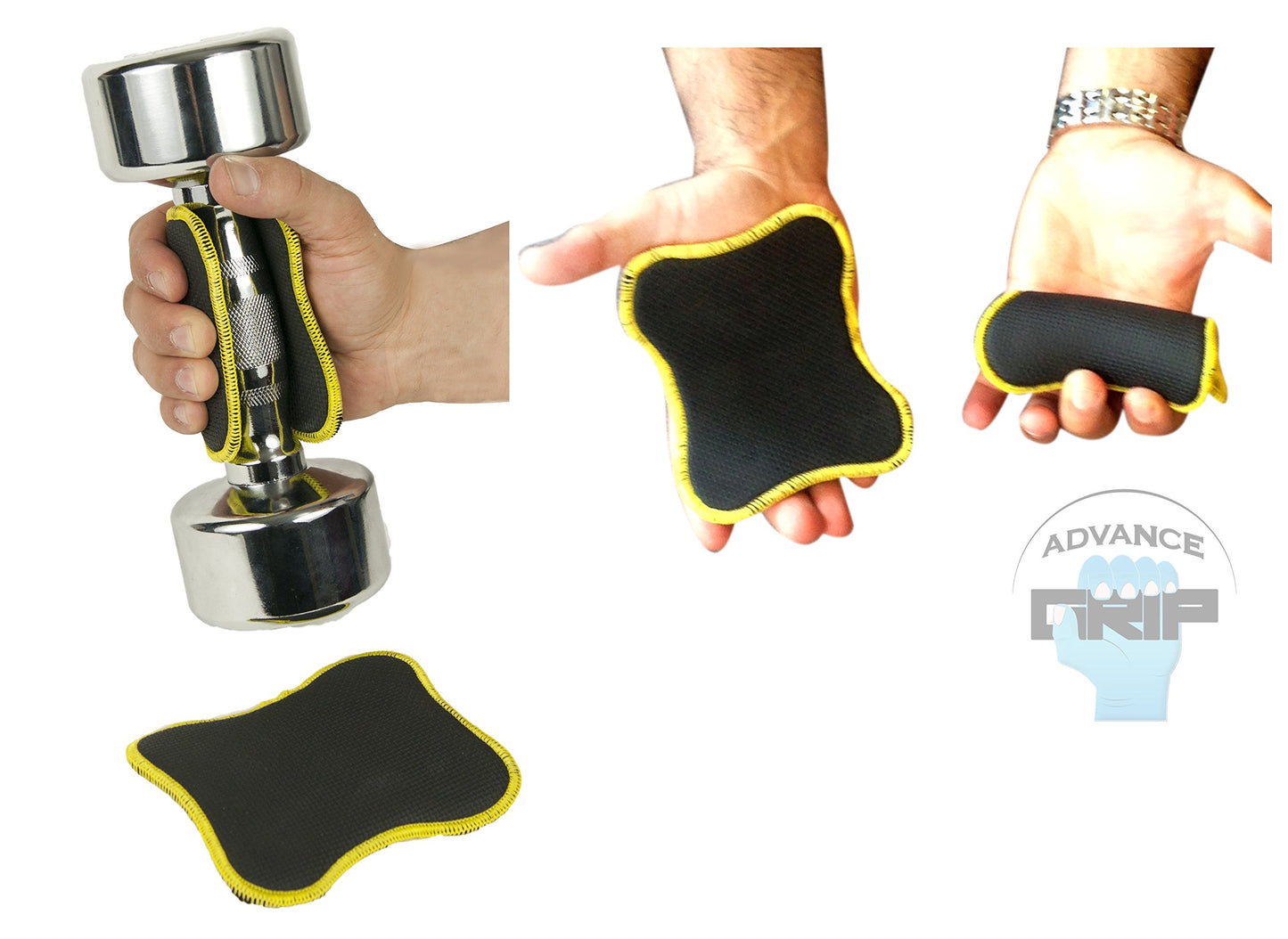 Advance Grip - Multi Purpose Fitness Lifting Double Sided Neoprene Grips Gloves 1 Pair Weight Lifting Training Glove Workout Gym Palm Exercise Gloves Men & Women Grip Pad