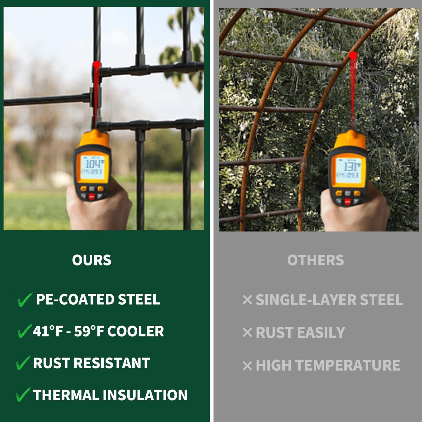 OnlyGarden Garden Arch Trellis, Trellis Arch for Climbing Plants Outdoor, 5FT x 7.9FT Metal Full Garden Arbor, Trellises for Patio Lawn Backyard, Large Garden Archway Decoration Black 59.1" x 94.5in