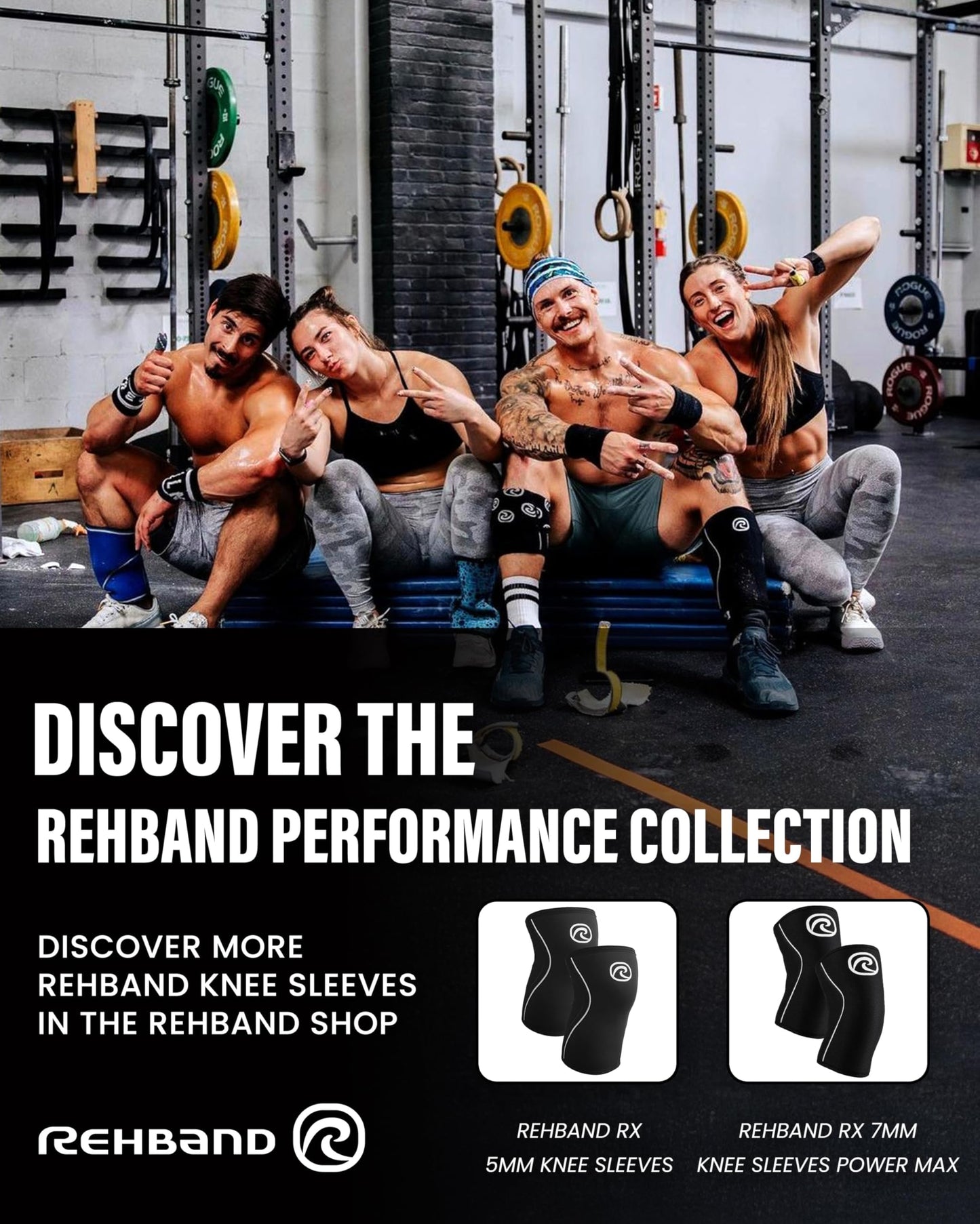 Rehband 7051 Classic 7mm V-Knee-Sleeve for Weightlifting, Competition Grade Powerlifting Knee Sleeve, Compression Sleeve for Crossfit, Squats, Gym, Colour:Blue - 1 Pair, Size:Small