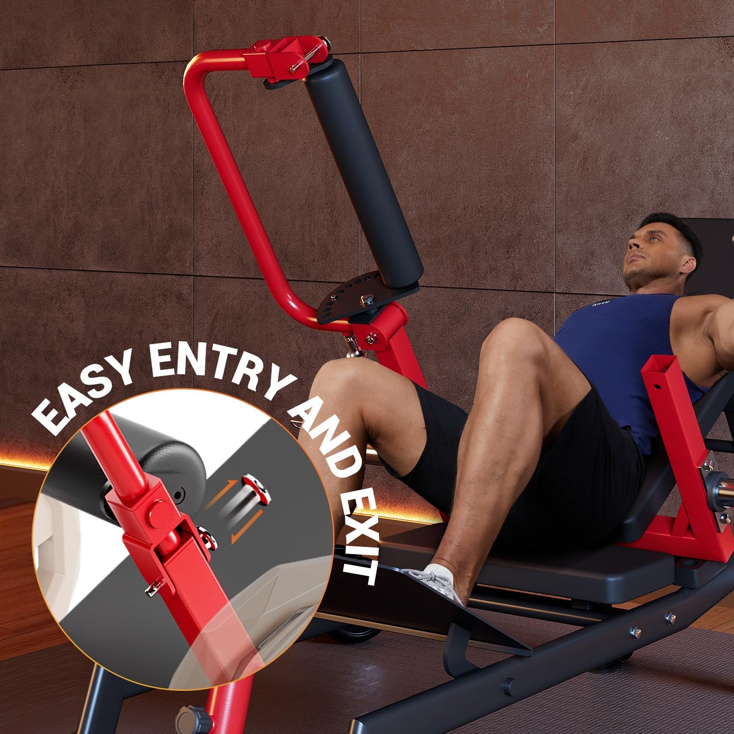 GarveeLife Hip Thrust Machine, 900 LBS Plate-Loaded Glute Bridge Machine with Weight Holder, Heavy Duty Butt Exercise Equipment for Glute Muscles Building and Butt Shaping, Adjustable Footboard