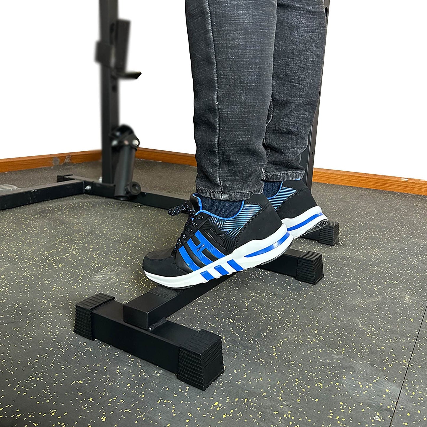 BLUSLM Steel Calf Raise Bar, Standing Machine for Stretching, Squat, Foot Stretch, Anti-Slip Solid Block (Calf Raise BAR 2)