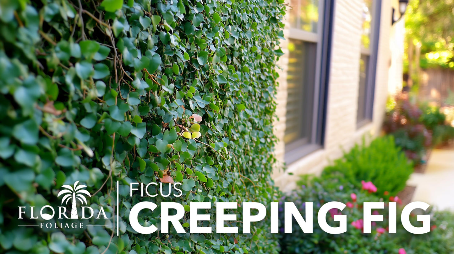 Creeping Fig Vine | 60 Live Plants | Ficus Pumila | Fast-Growing Ground Cover | Evergreen Climbing Vine for Walls & Trellises