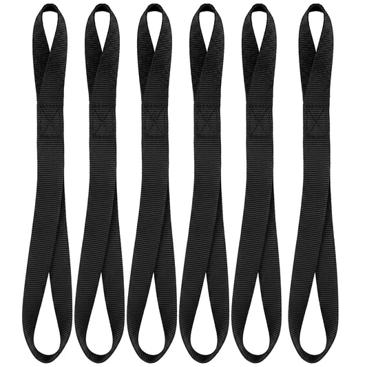 BOODAA 6 Pack Soft Loop Tie Down Straps, 3900 lbs Break Strength Heavy Duty Motorcycle Handlebar Straps for ATV, UTV, Dirt Bike, Trailer, Truck Bed, Kayak – Reliable Transport & Hauling