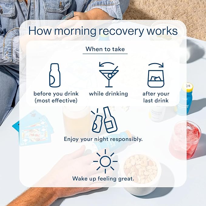 Morning Recovery Electrolyte, Milk Thistle Drink Proprietary Formulation to Hydrate While Drinking, Highly Soluble Liquid DHM, Non GMO, Vegan, Gluten-Free, Sugar-Free Lemon, Pack of 12