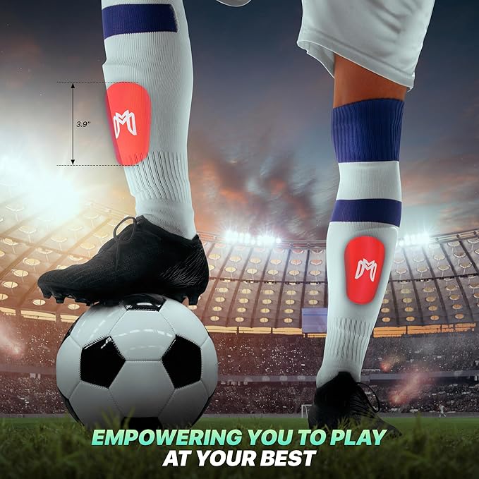MiniGuards - Mini Shin Guards for Soccer Players - Tiny Shin Pads for Men, Women, Teens - Miniature Shin Guards 3.9 x 2.4 inch - Perfect for High Level Soccer Athletes