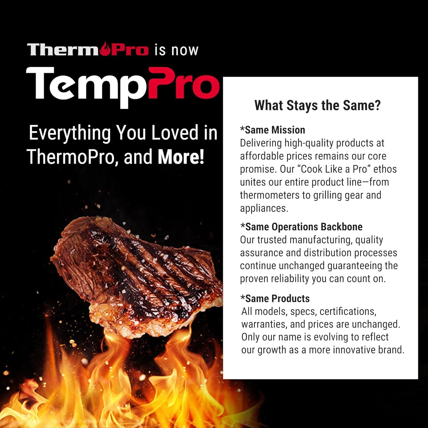 TempPro Instant Read Meat Thermometer - 0.5 Sec Read Time, 180° Rotating Display, IP67 Waterproof for BBQ & Grilling