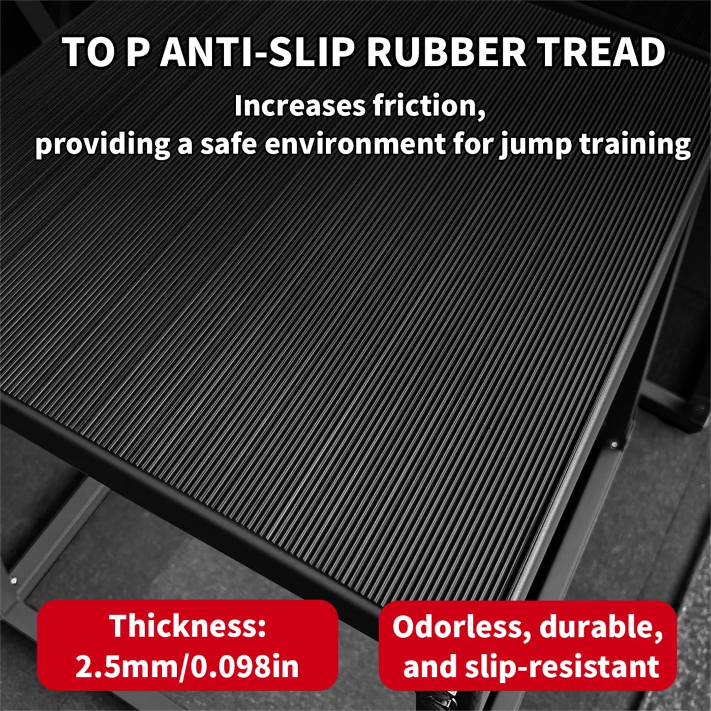 ActiveTrail Plyometric Jump Box, Steel Plyo Platform and Jumping Box, Anti-Slip Exercise Step Up Box for Home Gym Training