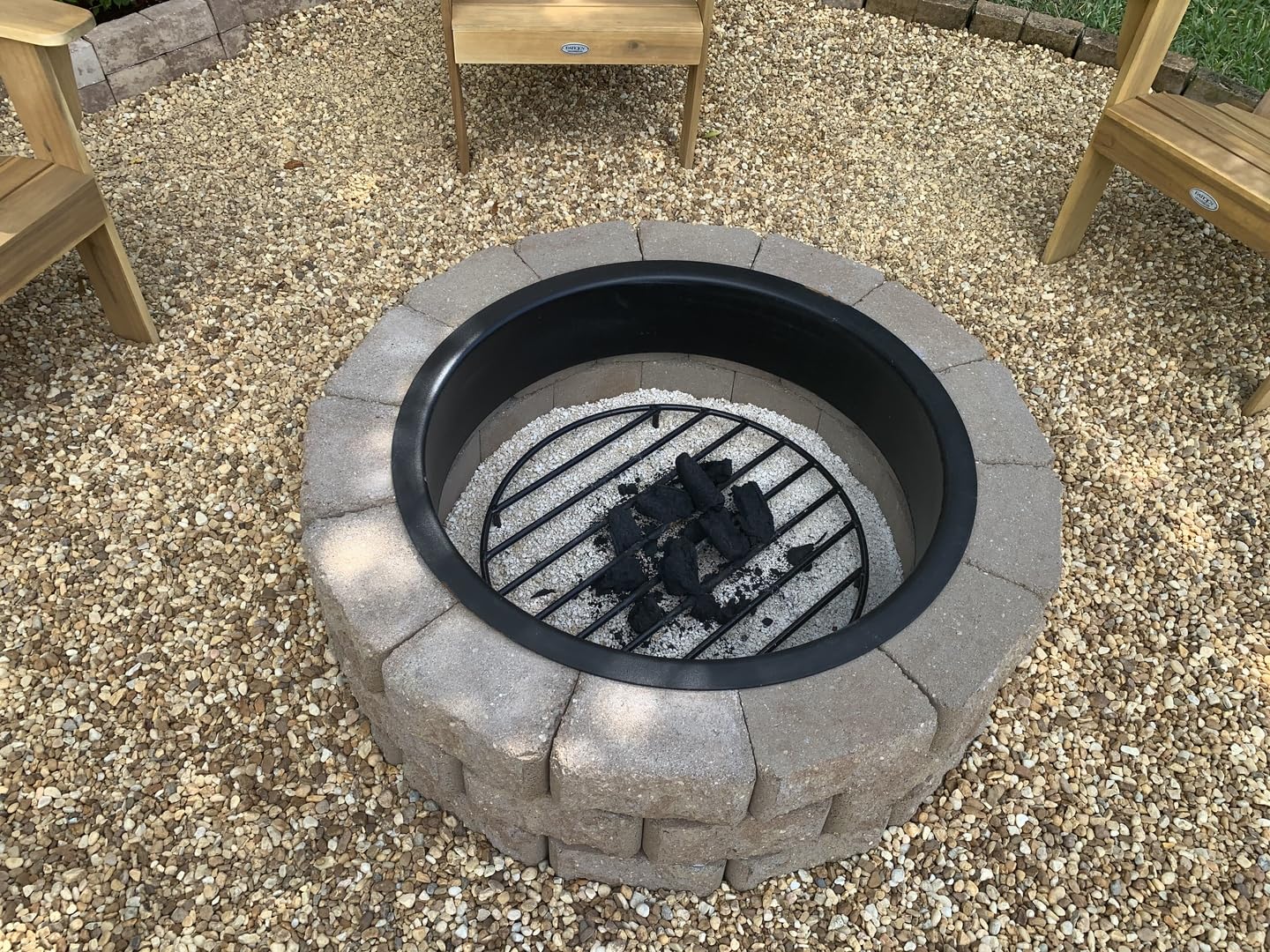 Sunnydaze Round Fire Pit Grate - Elevated Wood Grate for Fire Pit - Heavy-Duty Steel Log Grate for Outside - 12-Inch