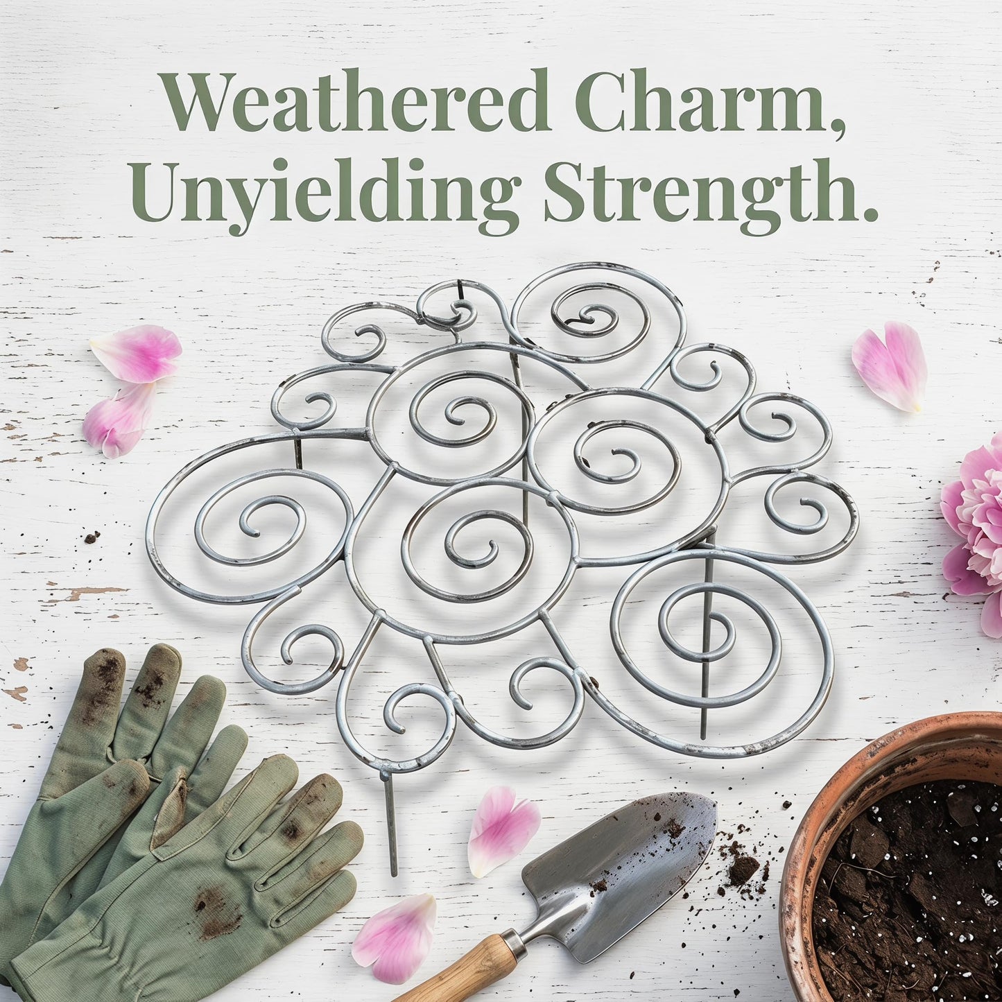 Peony Cages and Supports–Heavy Duty Metal Plant Support Ring for Garden, Grow Through Plant Support Stakes for Roses Hydrangeas, Outdoor Flower Cage with Weather-Resistant Iron Frame (2 Pcs Large)