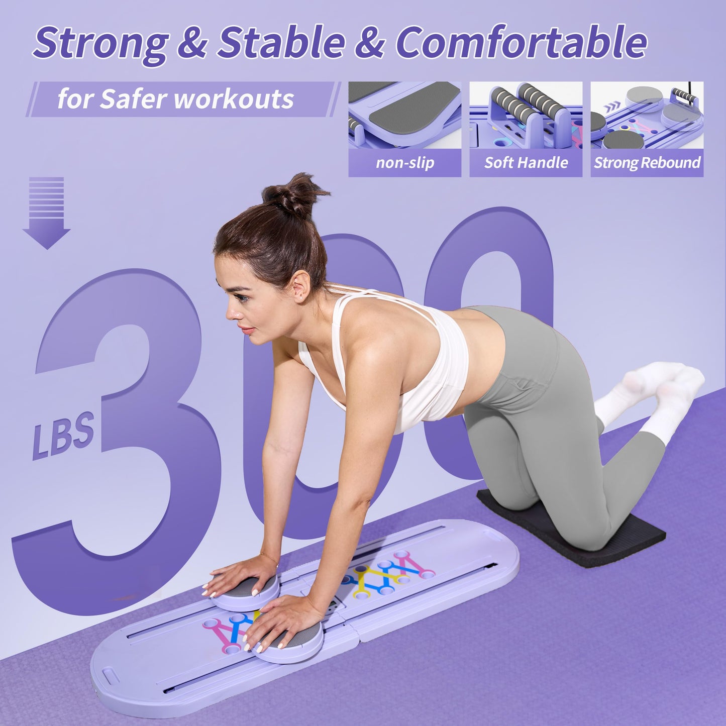 Pilates Board Reformer 15-in-1: Split & Foldable Design, Portable Home Gym with Digital Display, Resistance Bands, Balance Board for Women's Full Body & Core Training