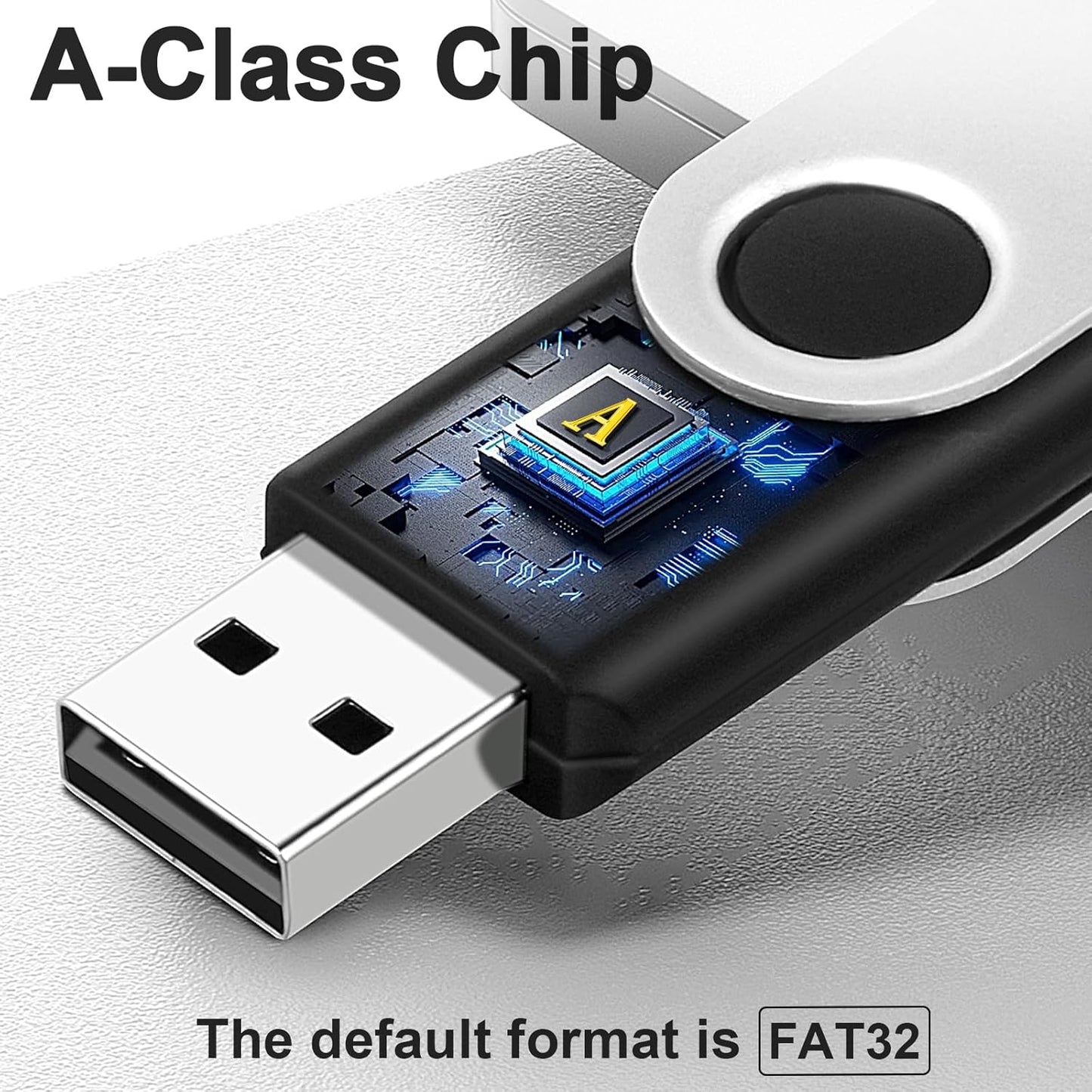 MECHEER 128MB 20 Pack, 2.0 Flash Drive Bulk USB Flash Drives USB Thumb Drive Photo Stick Jump Drives with Lanyards