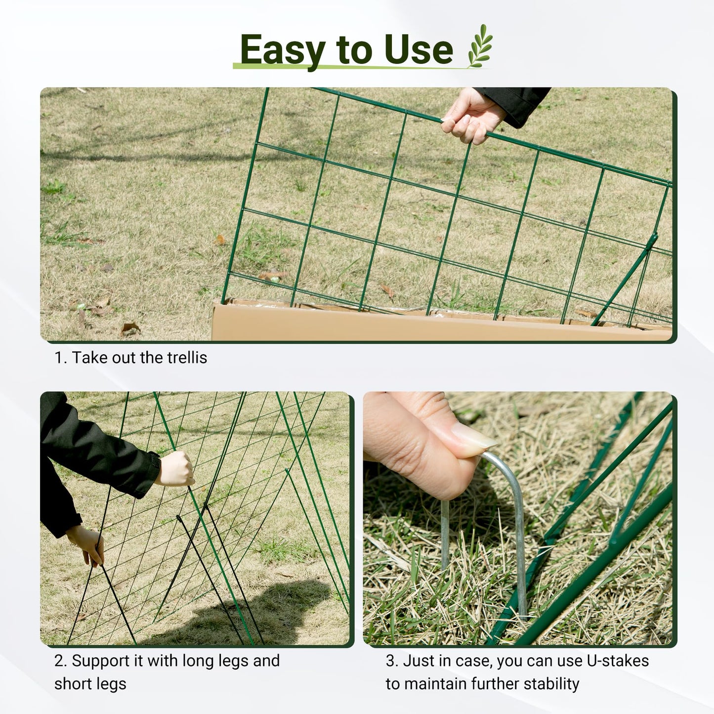 Toriexon Cucumber Trellis for Garden - 4 Pack, 48" L x 16" W Garden Trellis for Climbing Plants Outdoor with Support Structures, A Frame Trellis for Climbing Vegetables Peas, Vine, Bean