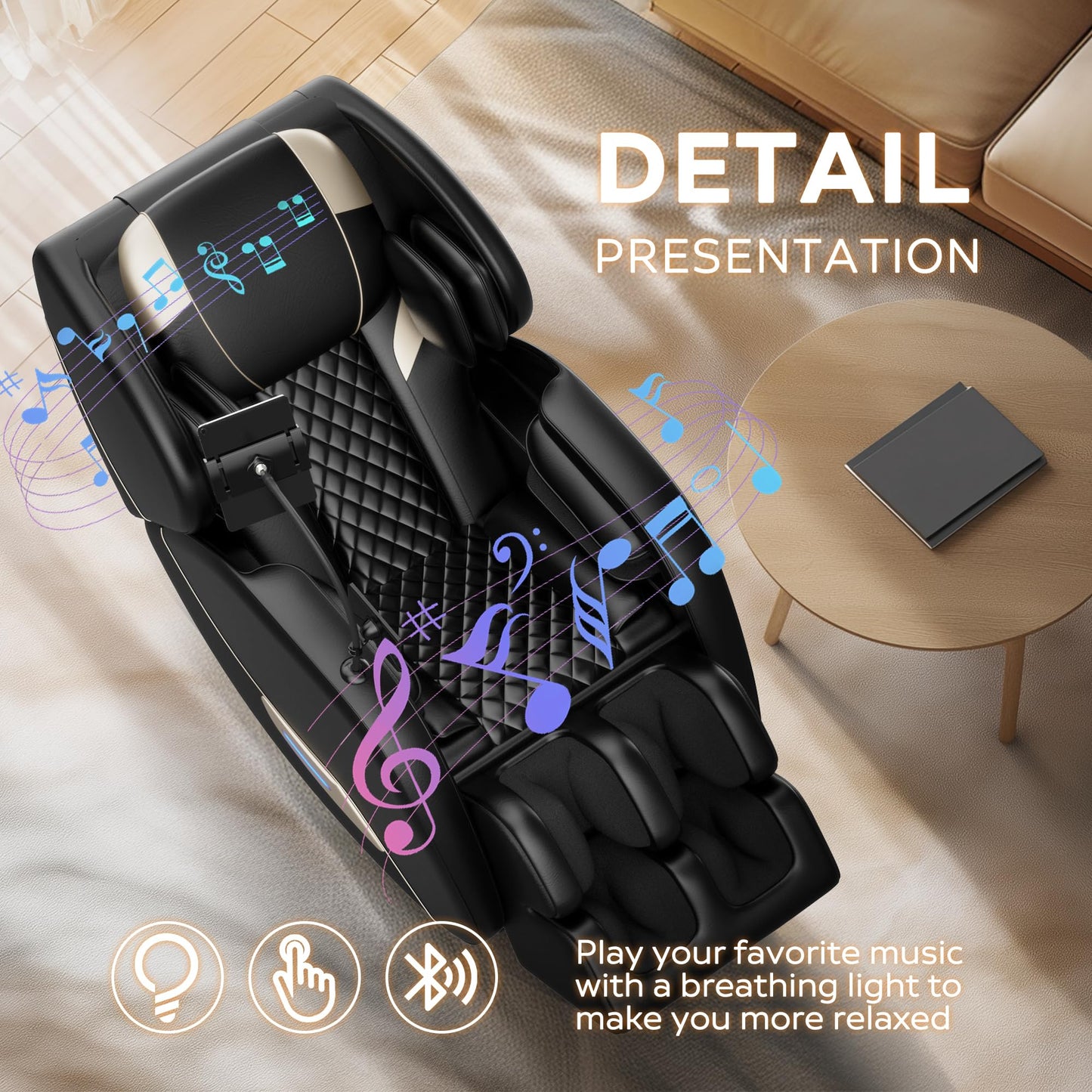 2026 Massage Chair Full Body, Zero Gravity SL-Track Shiatsu Massage Recliner Chair with Body Scan, 6 Fix Point Rollers,Airbags,Deep Yoga Stretch, Heating Function