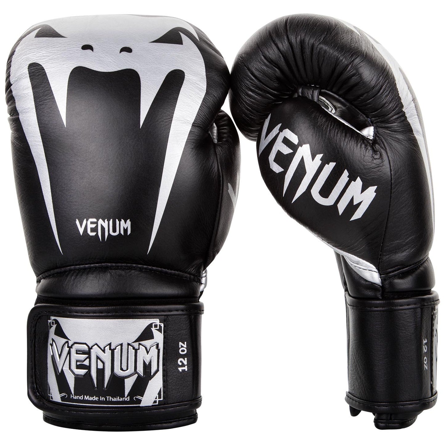 Venum Giant 3.0 Boxing Gloves - 12 oz, Black/Silver, 12 oz