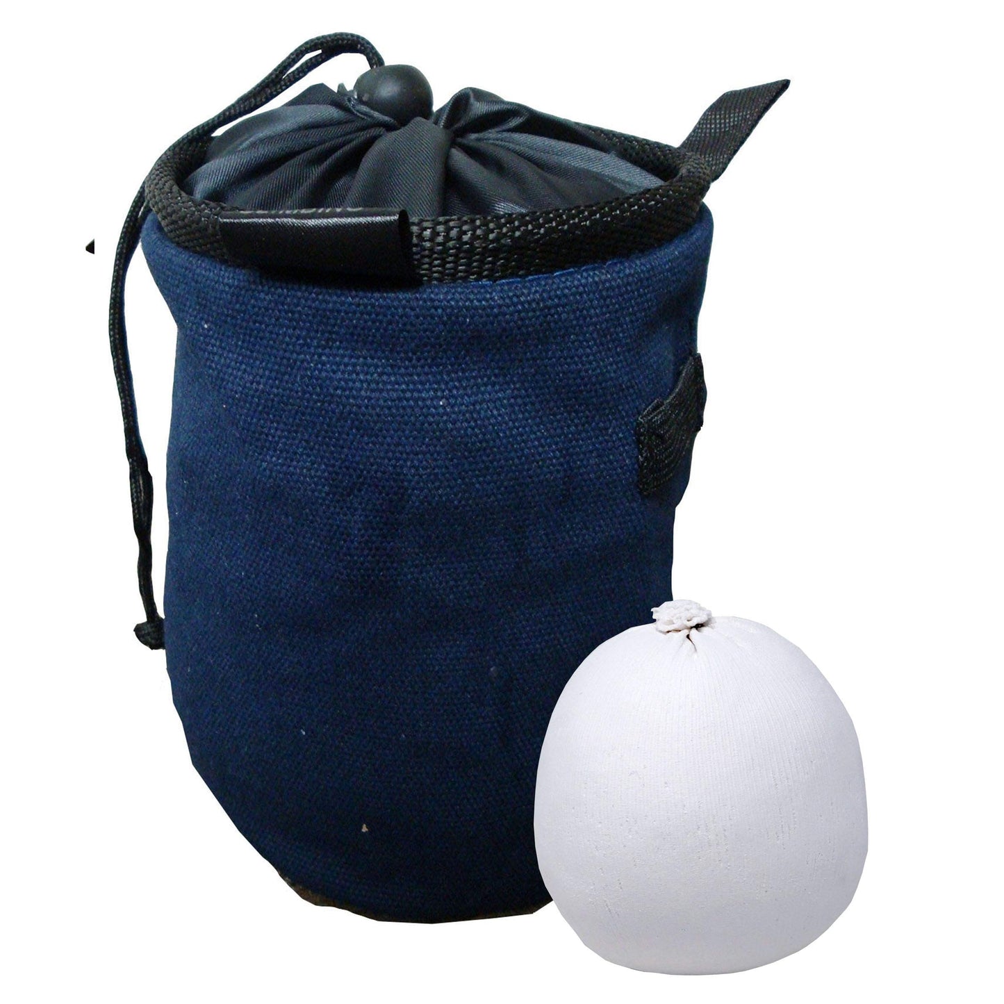 Z ATHLETIC Gym Chalk Ball & Chalk Bag Combo for Gymnastics, Rock Climbing, and Weightlifting (2oz, Dark Blue)