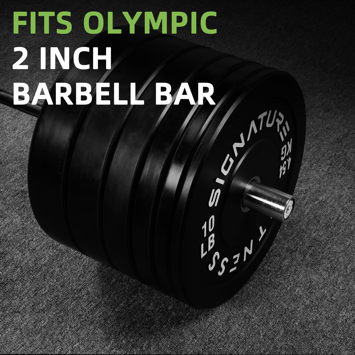Fitvids 2-Inch Olympic Bumper Weight Plates Set Including 160 LB Weight Plates & 7FT Olympic Barbell Bar, Black
