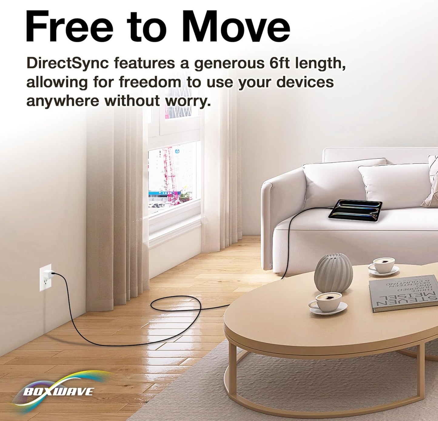BoxWave M3 MP3 3.0 3.1 6ft Cable Compatible with MECHEN Touchscreen Player - DirectSync - USB A to USB Type C, USB C