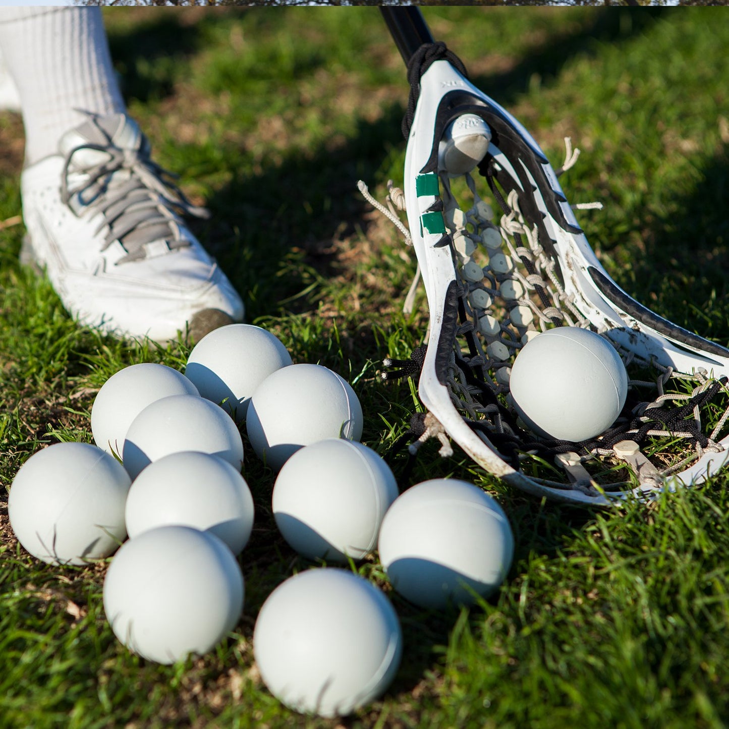 Champion Sports Practice Sponge Lacrosse Balls: Soft Touch for Professional, College & Grade School Indoor Training & Practice - 12 Pack White