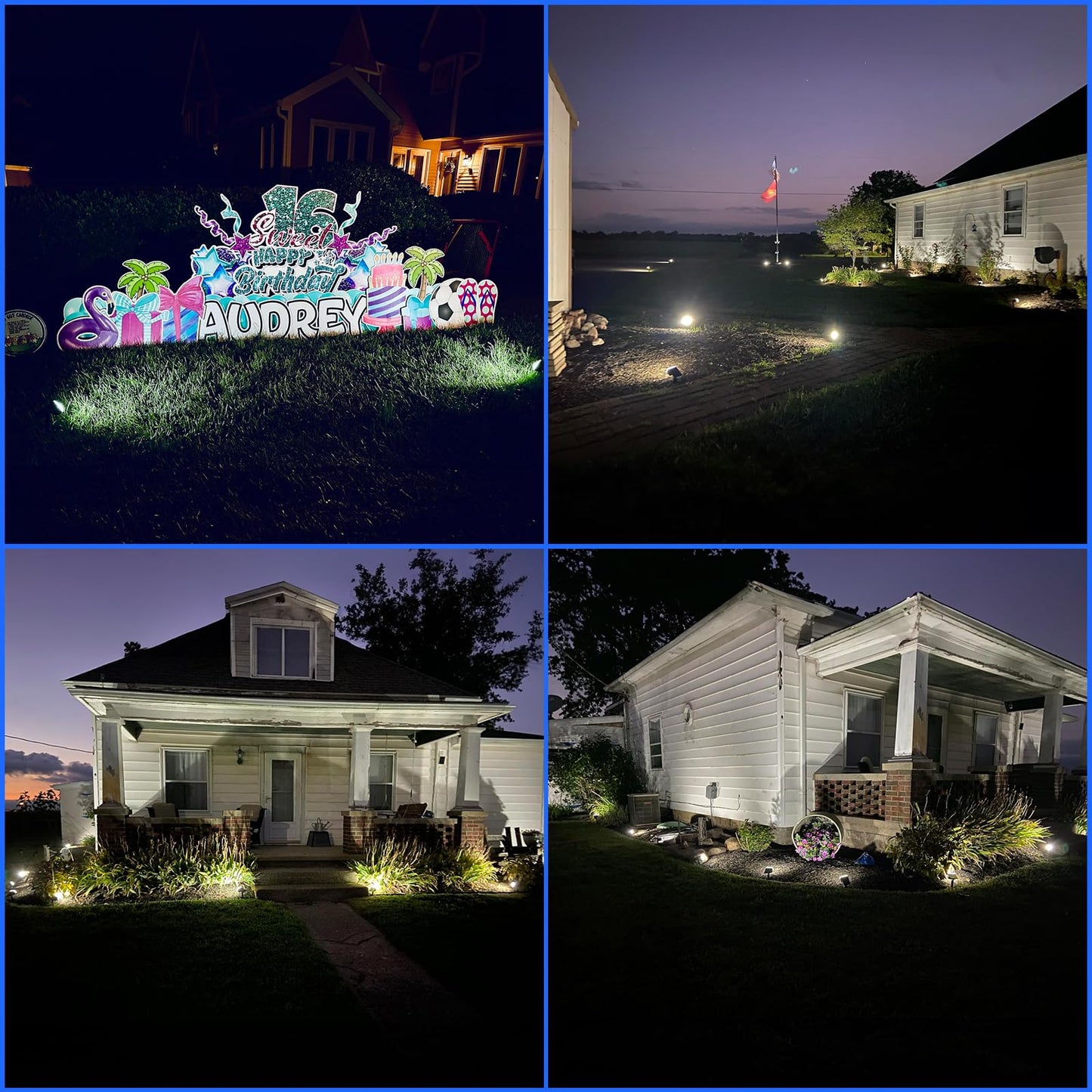 Sucolite 6-Pack Solar Spot Lights Outdoor Waterproof IP65, 3 Lighting Modes 2-in-1 Solar Landscape Spotlights for Yard, 59 LED Solar Powered Wall Lights for Garden Pathway Driveway Walkway, Cool White
