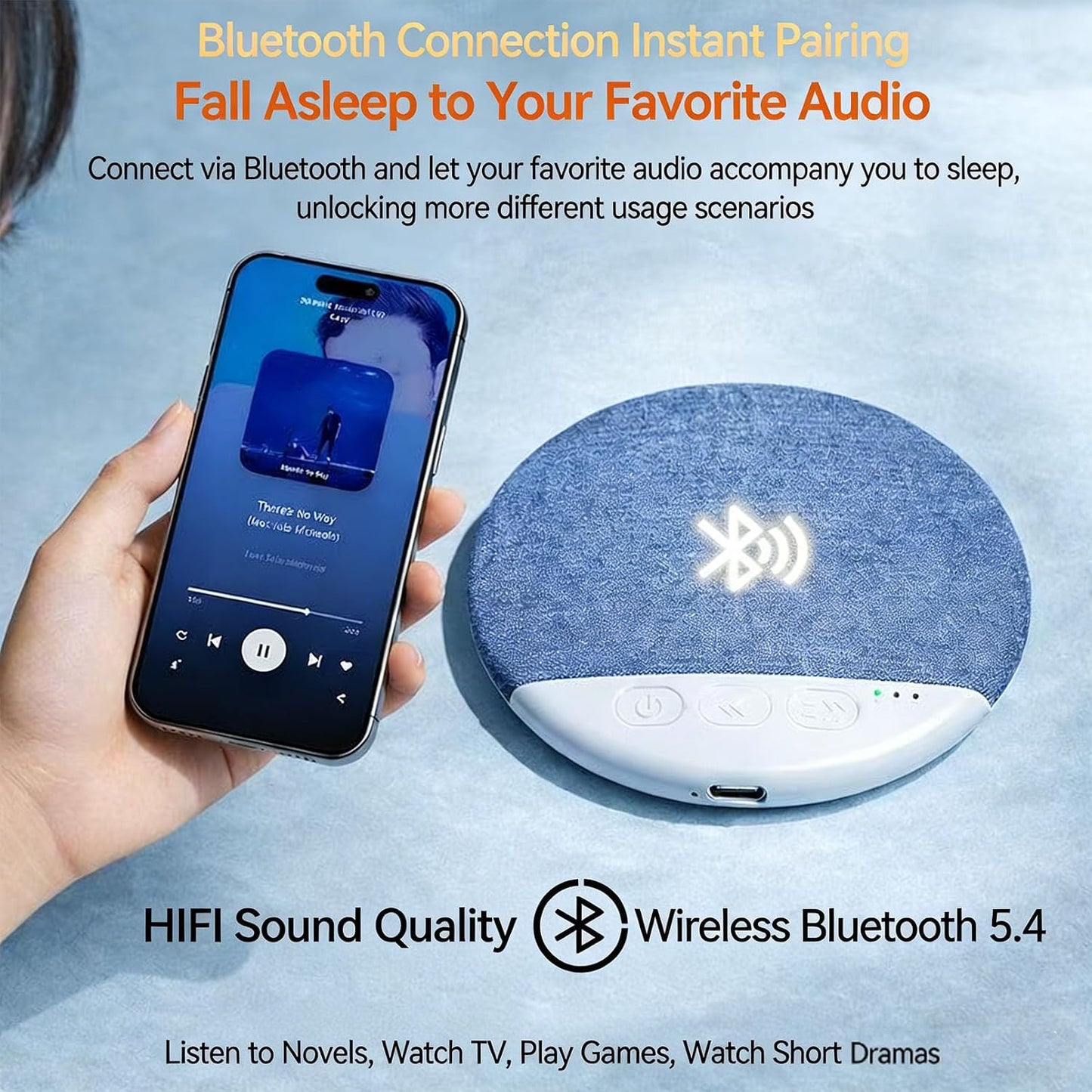 serfpardis 2026 (2Pcs New Pillow Speakers for Sleeping, Under Pillow Speaker for Sleeping Bluetooth with White Noise