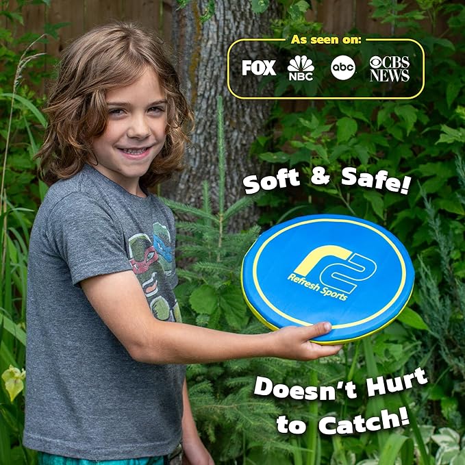 Soft Disc Flying Toy - Doesn't Hurt to Catch - Best Stocking Stuffers For Kids & Adults All Ages - Gifts for Boys & Girls 4 5 6 7 8 9 10 11 12 13 + Year Old Boy - Beach Toys For Kids Outdoor Games